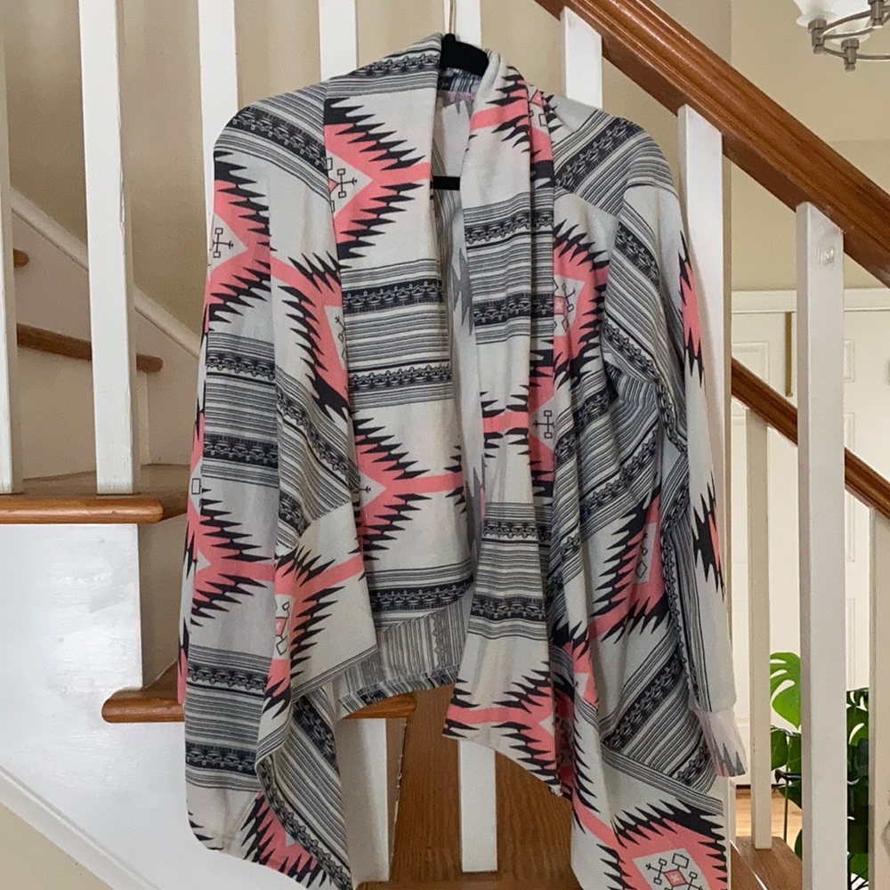 Cardigan long sleeve Aztec print
